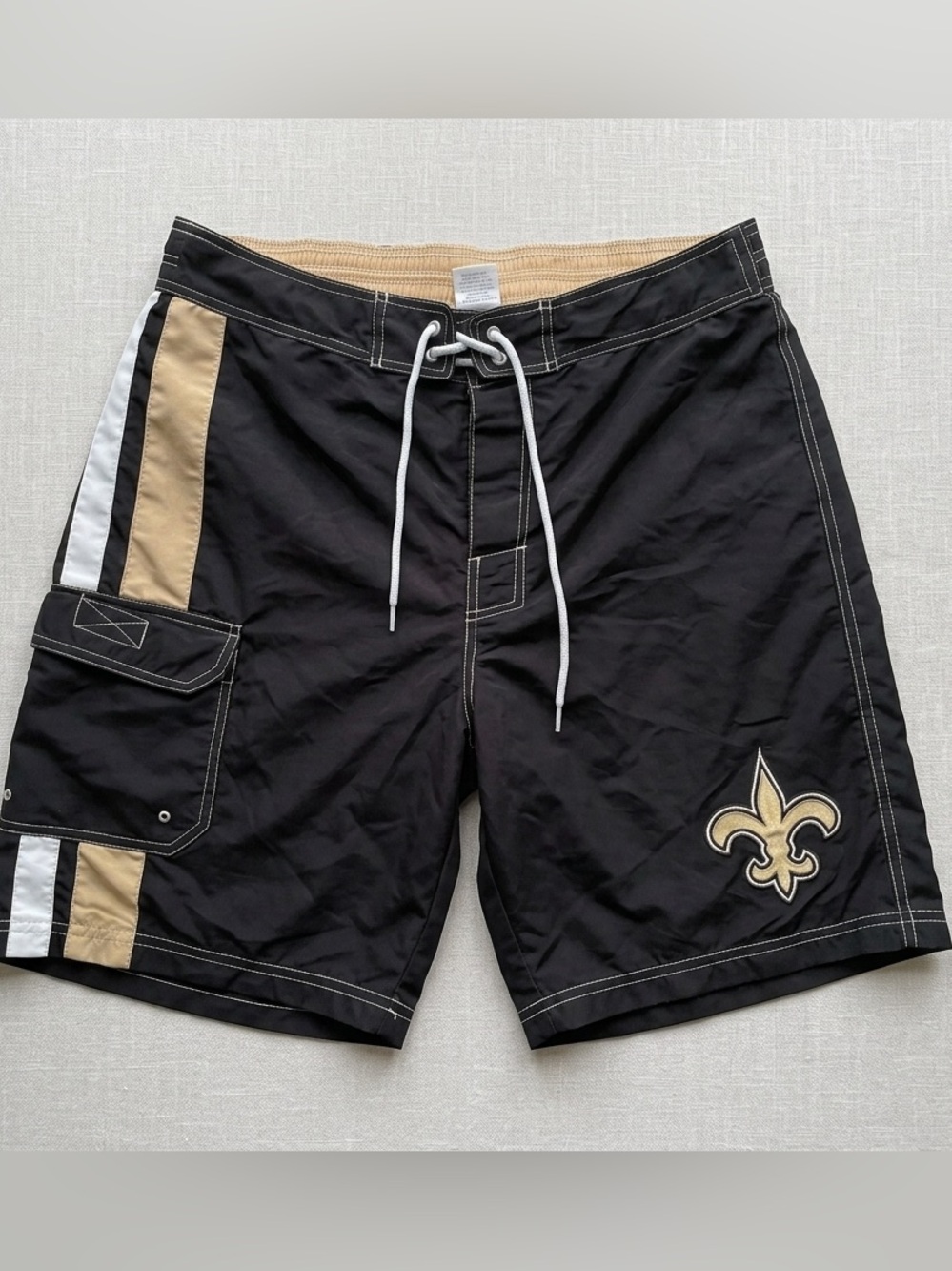 NFL Black and Gold Fleur-de-Lis Board Shorts